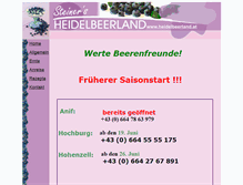 Tablet Screenshot of heidelbeerland.at